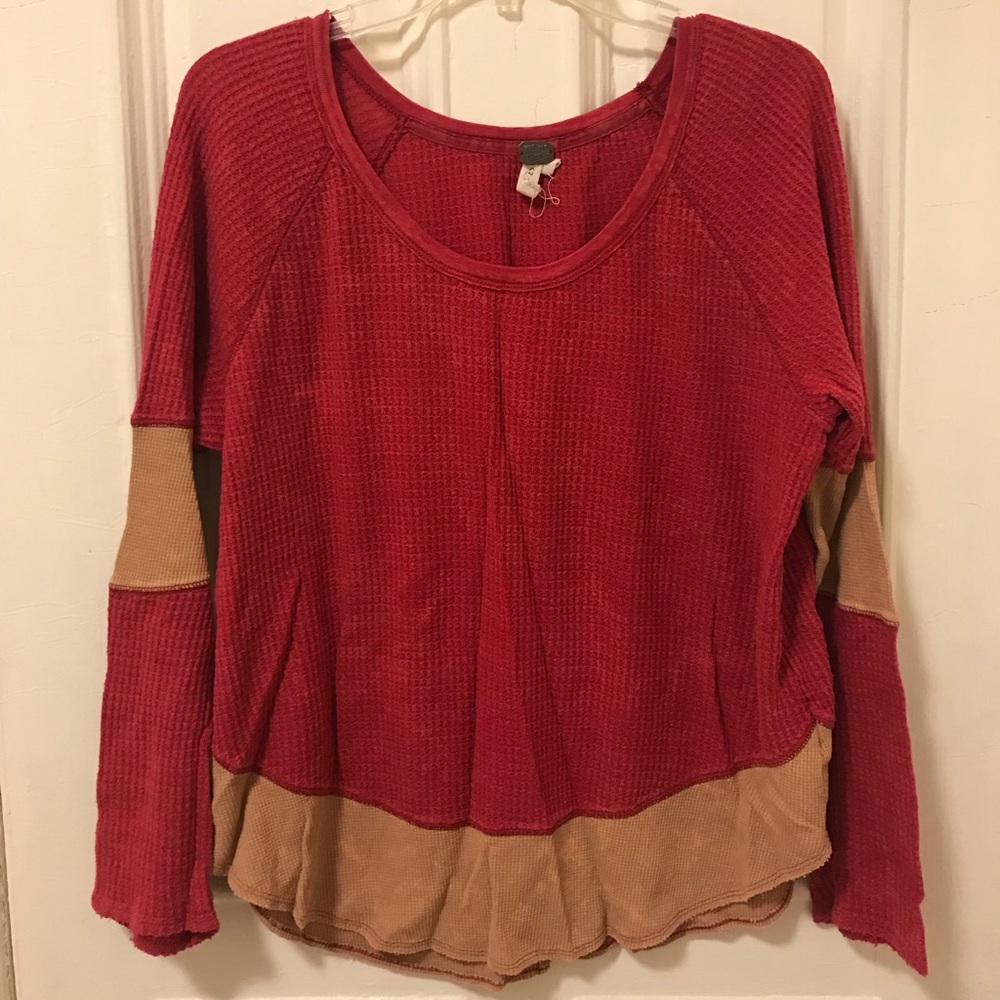 Free People Waffle Knit Thermal